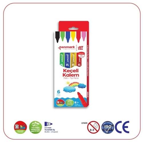 SÜPER YIKANABİLİR KEÇELİ KALEM 6 LI SET