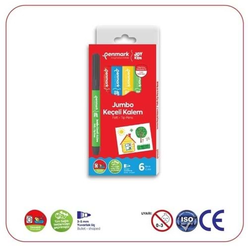 SÜPER YIKANABİLİR JUMBO KEÇELİ KALEM 6 LI SET