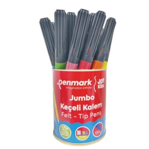 SÜPER YIKANABİLİR JUMBO KEÇELİ KALEM 18 İ METAL KUTU