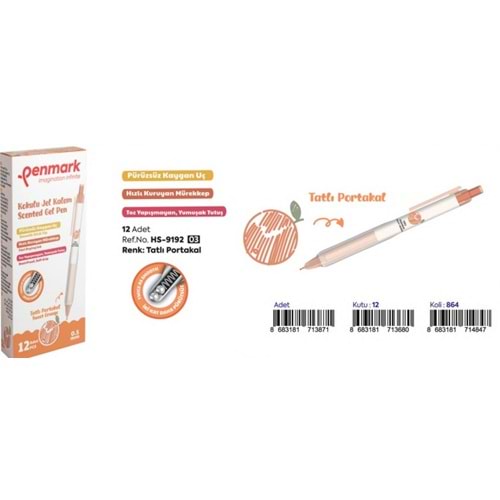 ROLLER JEL KALEM 0.5 MM TATLI PORTAKAL