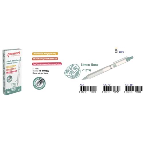 ROLLER JEL KALEM 0.5 MM LİMON NANE