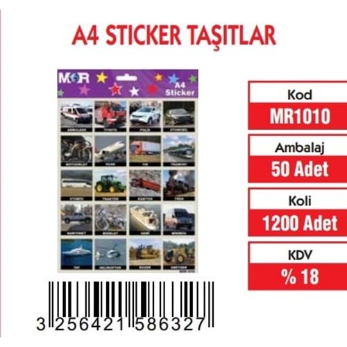 A-4 STİCKER TAŞITLAR