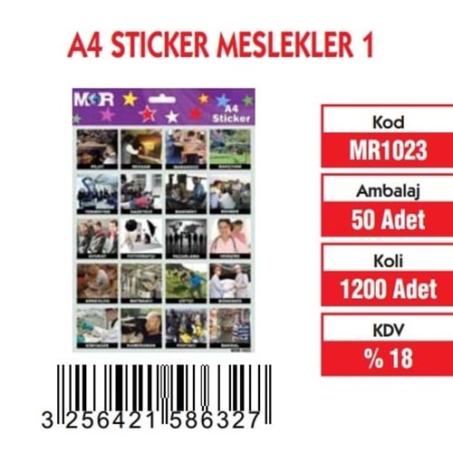 A-4 STİCKER MESLEKLER-1