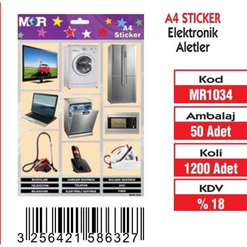 A-4 STİCKER ELEKTRONİK ALETLER
