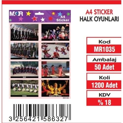 A-4 STİCKER HALK OYUNLARI