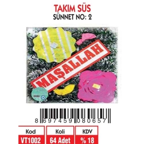 TAKIM SÜS SÜNNET NO:2