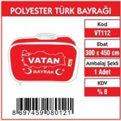 300x450 cm TÜRK BAYRAĞI