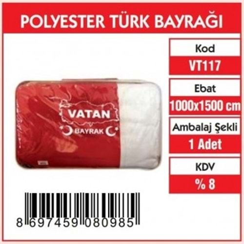1000x1500 cm TÜRK BAYRAĞI