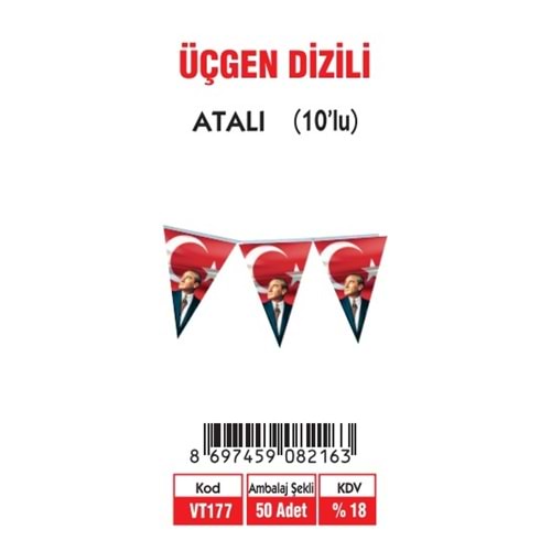 ÜÇGEN DİZİLİ KAĞIT ATALI