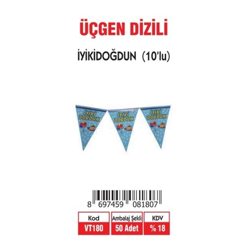 ÜÇGEN DİZİLİ KAĞIT İYİKİDOĞDUN