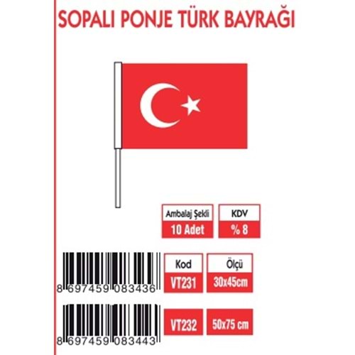 SOPALI PONJE BAYRAK 50X75