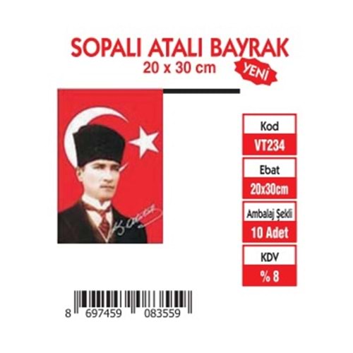 SOPALI ATALI BAYRAK 20X30