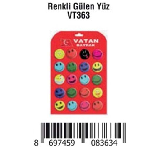 ÇANTA ROZETİ RENKLİ GÜLENYÜZ