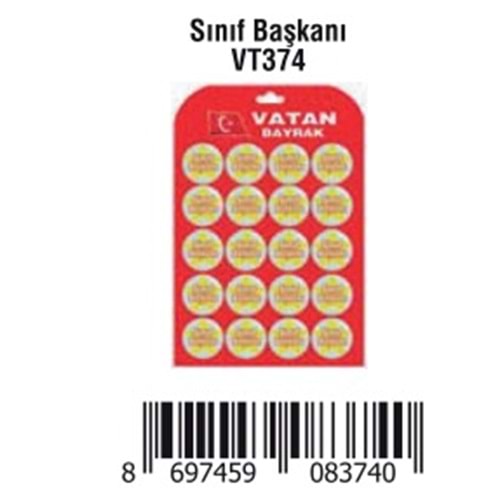 ÇANTA ROZETİ SINIF BAŞKANI VE YARDIMCISI