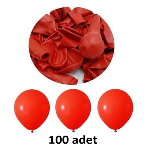 TEKRENK BALON KIRMIZI 100 LÜ