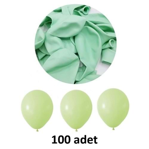 TEKRENK BALON AÇIK YEŞİL 100 LÜ