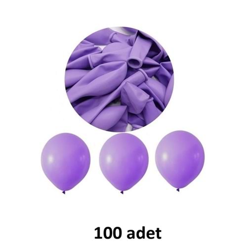 TEKRENK BALON LİLA 100 LÜ