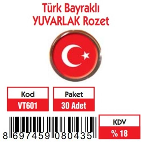 TÜRK BAYRAKLI (YUVARLAK) ROZET