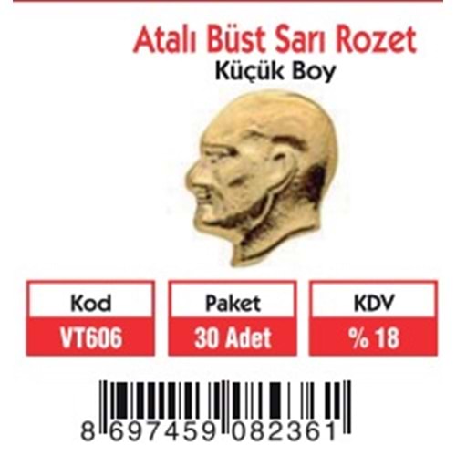 ATALI BÜST SARI ROZET KÜÇÜK BOY