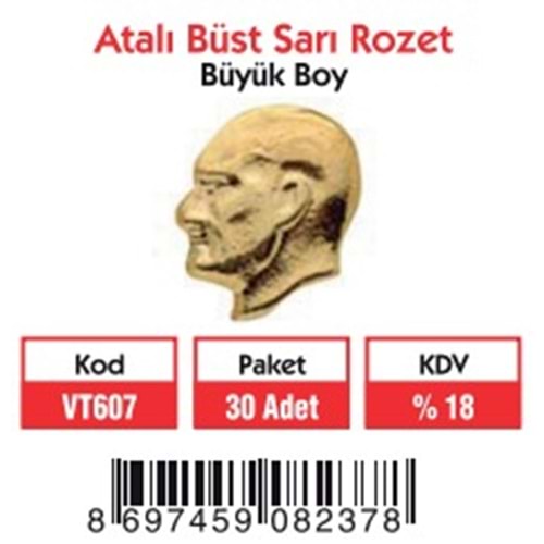 ATALI BÜST SARI ROZET BÜYÜK BOY