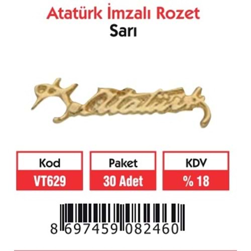 İMZALI SARI ROZET