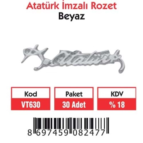 İMZALI BEYAZ ROZET