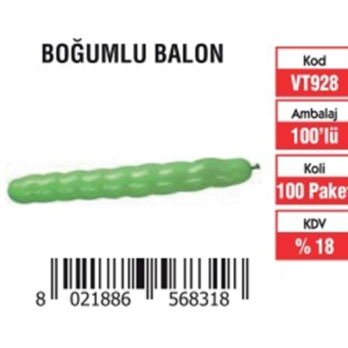 BOĞUMLU BALON (100'LÜ)