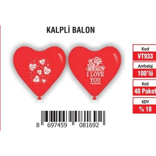 KALPLİ BALON (100'LÜ)