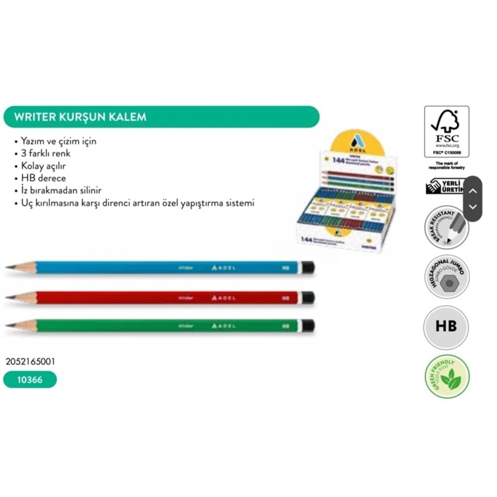 ADEL WRİTER MERCANLI KURŞUN K.(FSC)