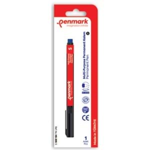 ASETAT KALEMİ (S) (CD-METAL-CAM-PLASTİK) TEKLİ BLİSTER SİYAH