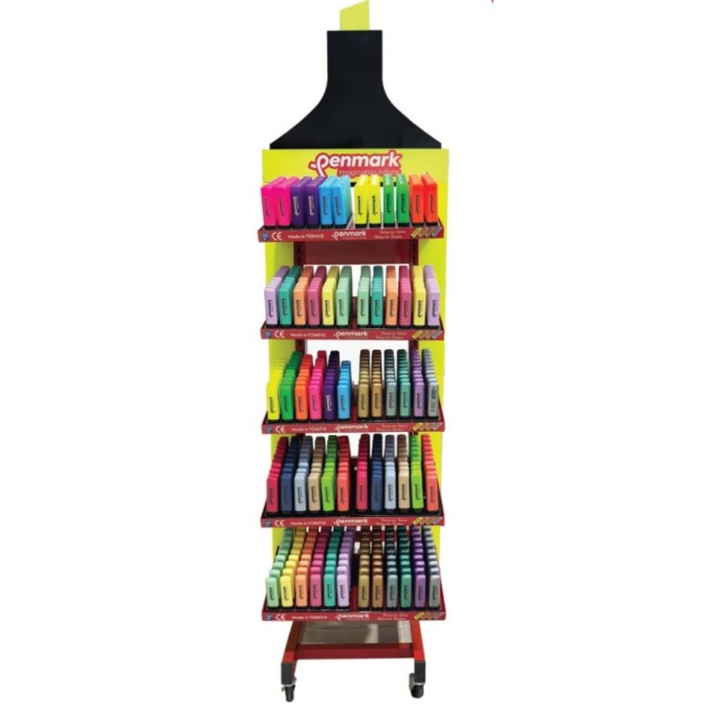 FOSFORLU KALEM 1200 LÜ AYAKLI STAND 300 NEON+300 PASTEL+300 TROPİK+300 SİMLİ