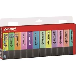 FOSFORLU KALEM 12 Lİ ASETAT KARIŞIK RENK 6 PASTEL+ 6 NEON