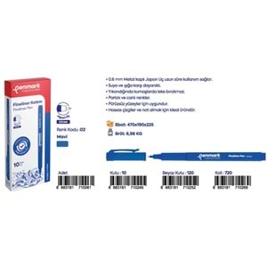 FİNELİNER KALEM 0,6 MM JAPON UÇ MAVİ
