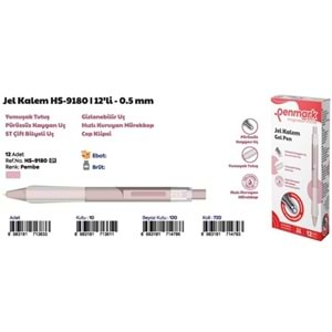 ROLLER JEL KALEM 0.5 MM PEMBE