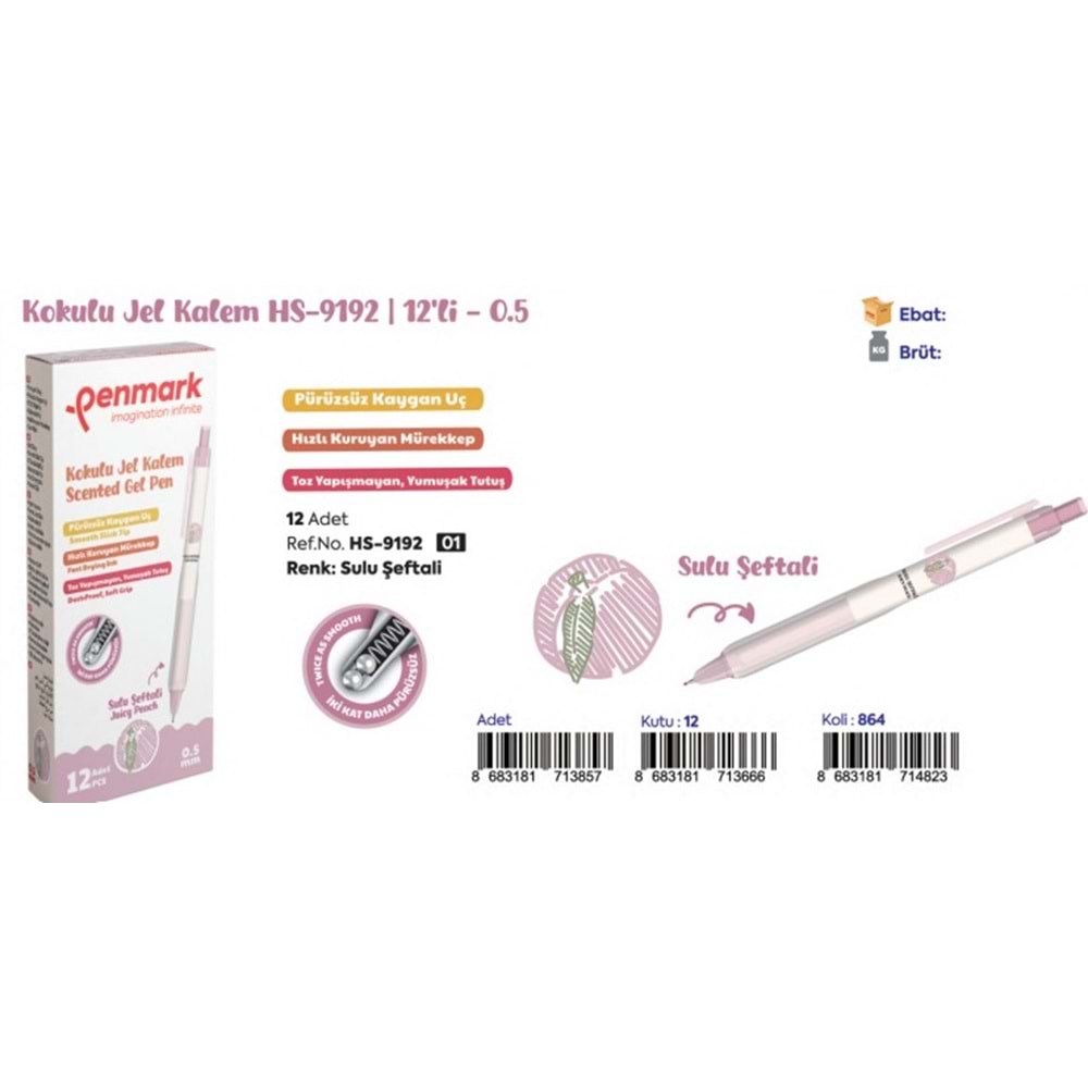 ROLLER JEL KALEM 0.5 MM SULU ŞEFTALİ