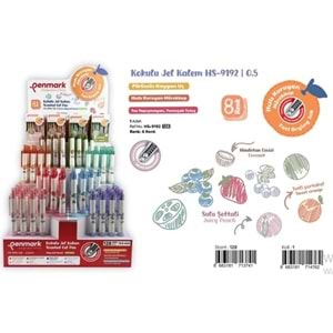ROLLER JEL KALEM KARIŞIK 128 Lİ STAND 0.5 MM