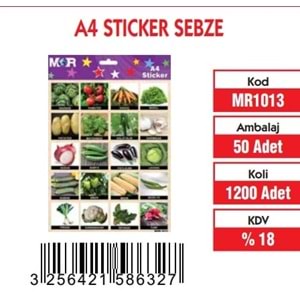 A-4 STİCKER SEBZE
