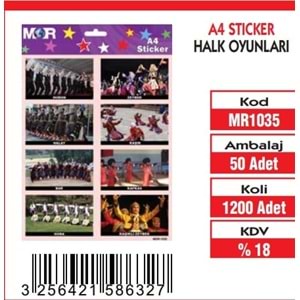 A-4 STİCKER HALK OYUNLARI