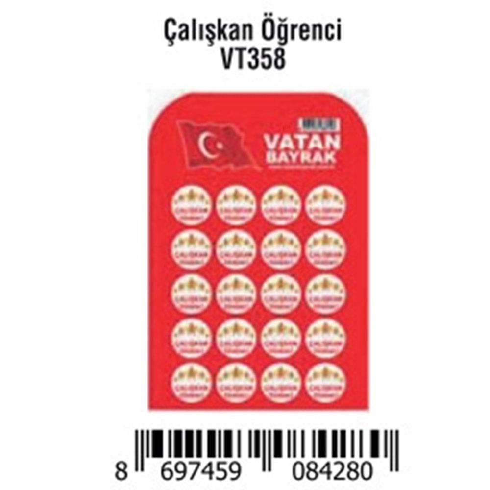 ÇANTA ROZETİ ÇALIŞKAN ÖĞRENCİ