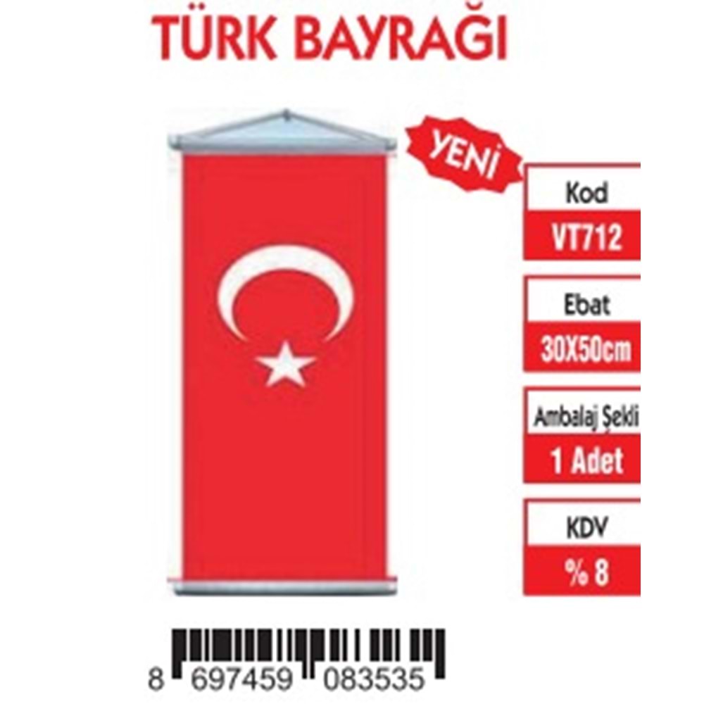 TÜRK BAYRAĞI 30X50